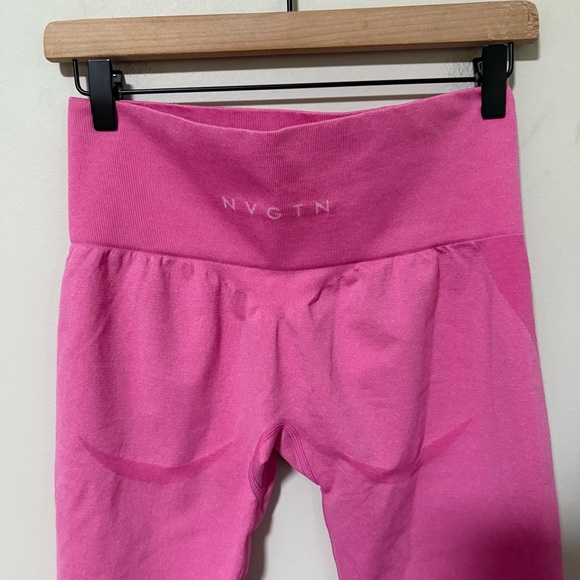 NVGTN Bubble Gum Pink Contour Seamless Leggings size Large - Picture 6 of 8